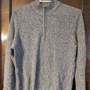 Heathered Grey Quarter Zip Sweater